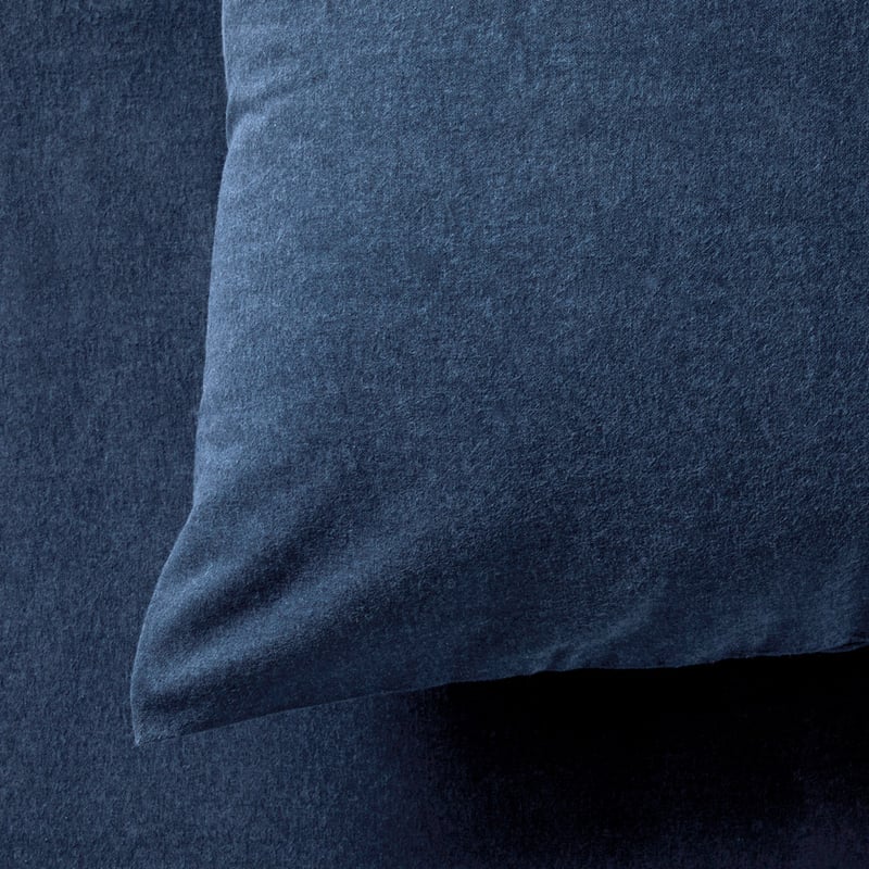 Plain Dyed Flannelette Navy Sheet Set