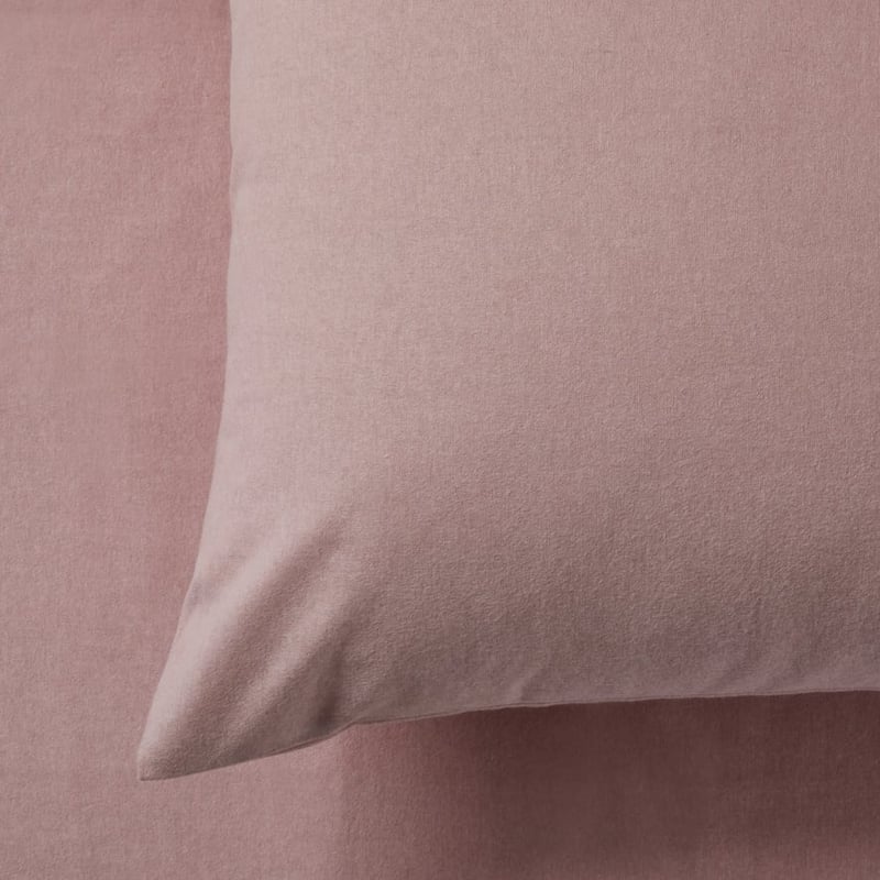 Plain Dyed Flannelette Pink Sheet Set
