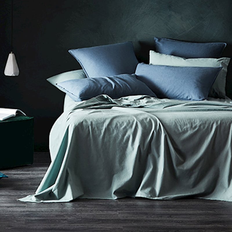Plain Dyed Flannelette Sage Sheet Set