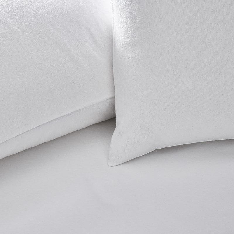 Plain Dyed Flannelette White Sheet Set
