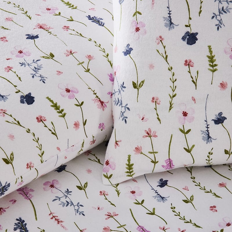 Printed Flannelette Multi Floral Sheet Set
