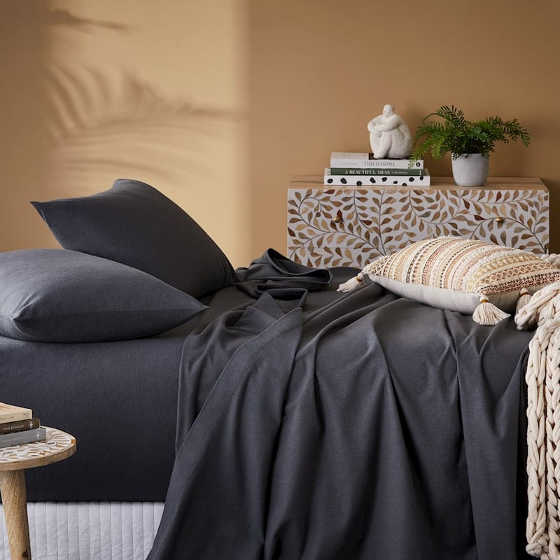 Flannelette Charcoal Sheet Set