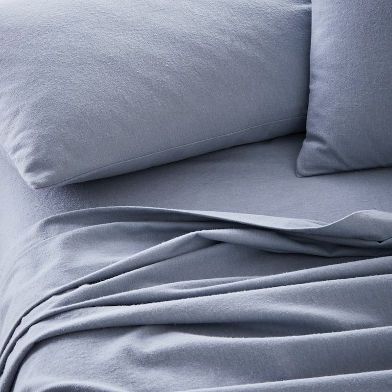 Flannelette Dusty Blue Sheet Set