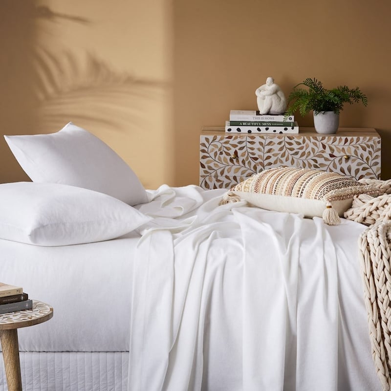 Flannelette White Sheet Set