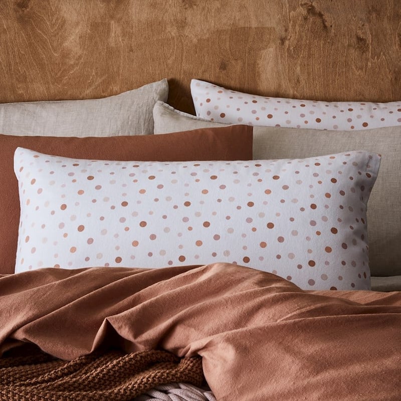 Printed Earth Spot Flannelette Quilt Cover Set + Separates