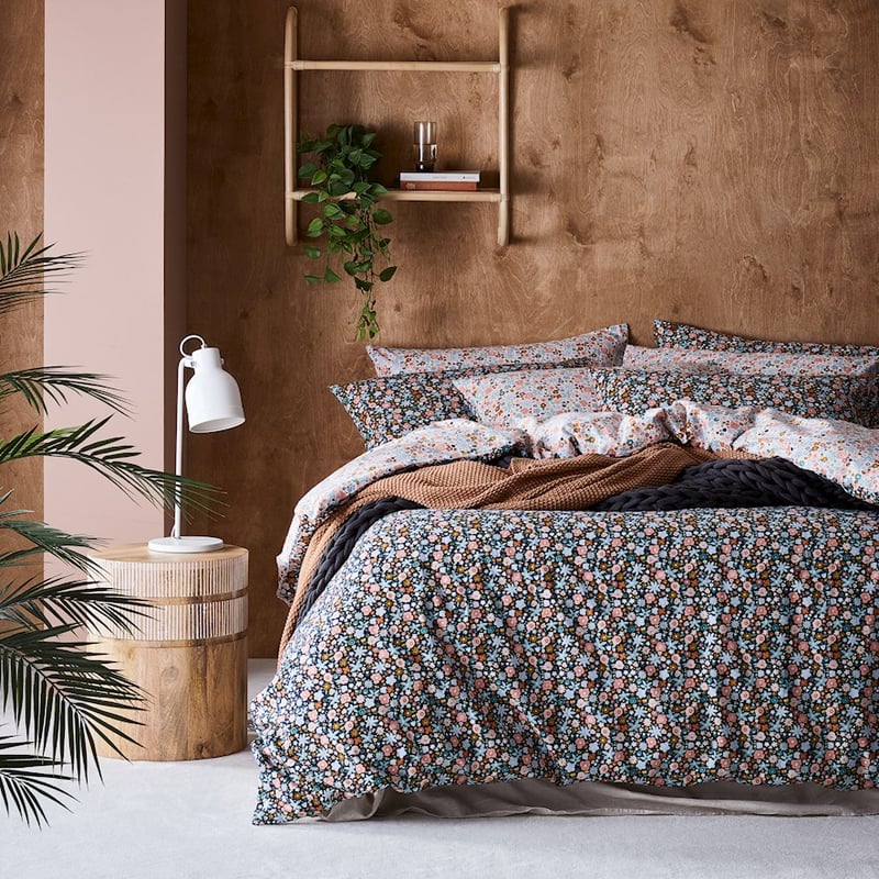 Printed Flower Bomb Flannelette Quilt Cover Set + Separates