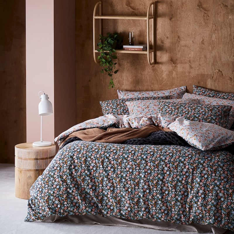 Printed Flower Bomb Flannelette Quilt Cover Set + Separates
