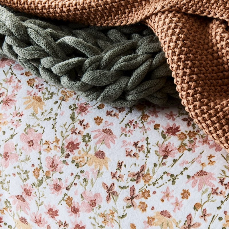 Printed Winter Floral Flannelette Quilt Cover Set + Separates