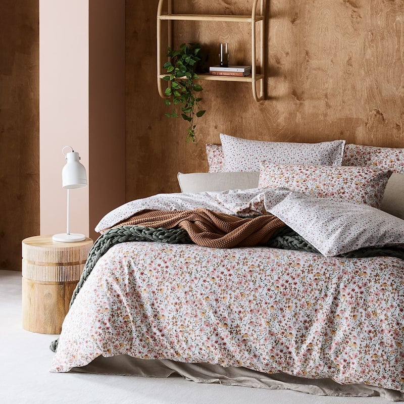 Printed Winter Floral Flannelette Quilt Cover Set + Separates