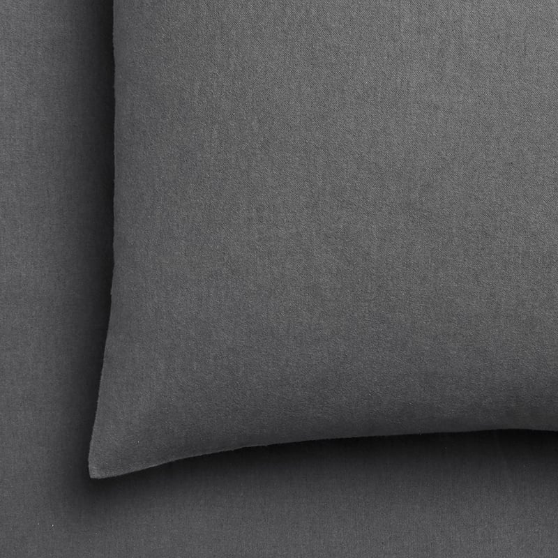 Super Soft Brushed Flannelette Charcoal Sheet Separates