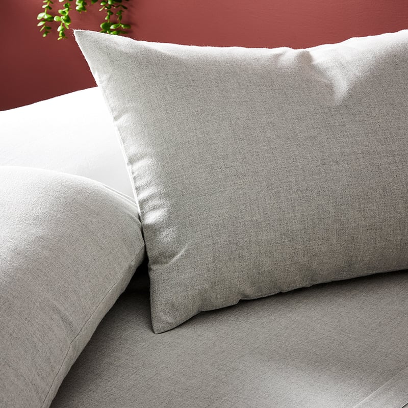 Super Soft Brushed Flannelette Silver Sheet Separates