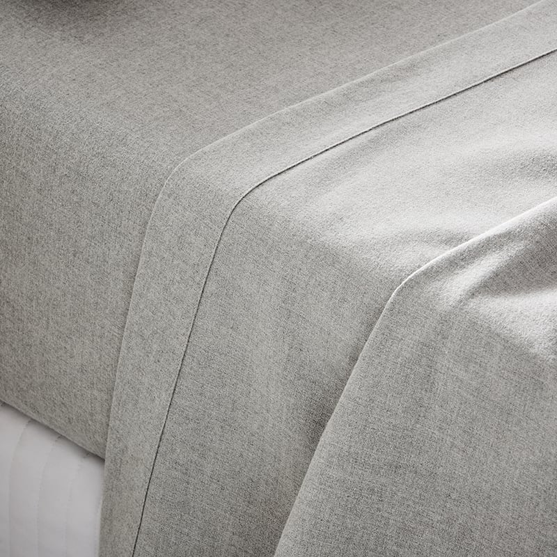 Super Soft Brushed Flannelette Silver Sheet Separates