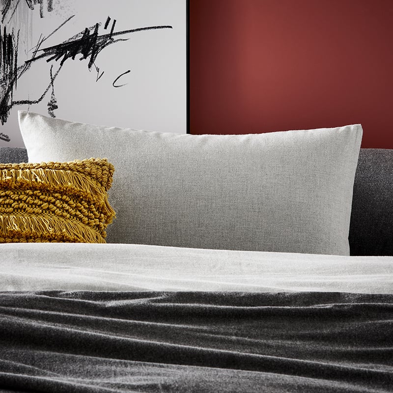 Super Soft Brushed Flannelette Silver & Charcoal Quilt Cover Separates