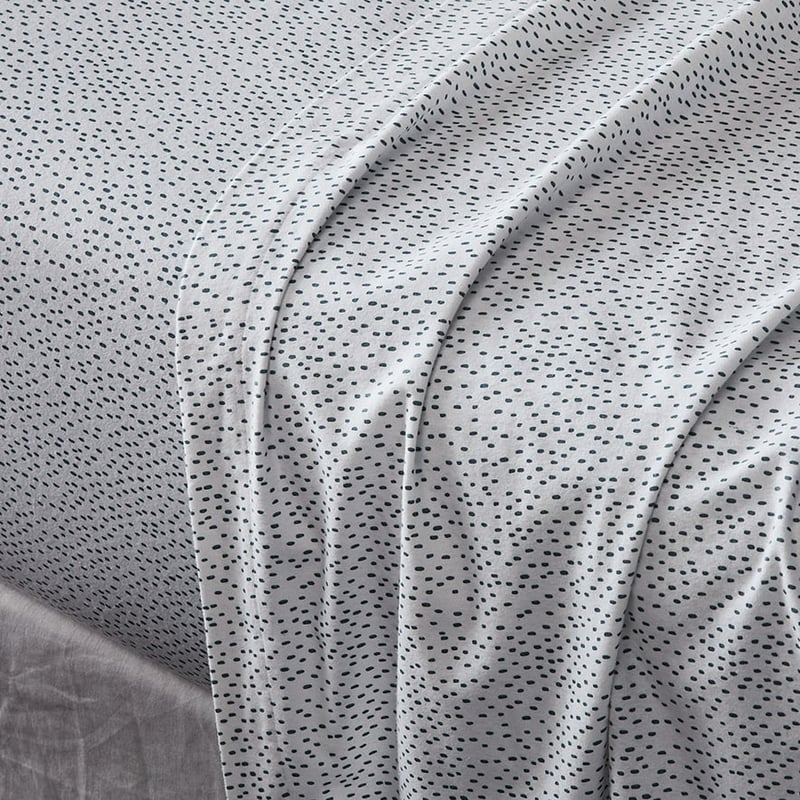 Printed Flannelette Sage Fleck Sheet Set