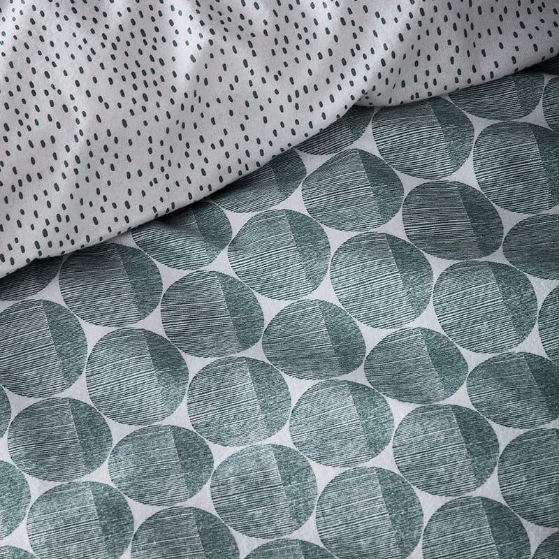 Printed Flannelette Sage Spot Quilt Cover Set + Separates