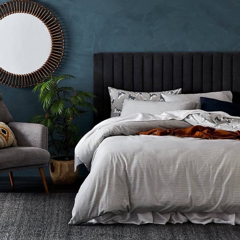 Printed Flannelette Silver Husky Quilt Cover Set