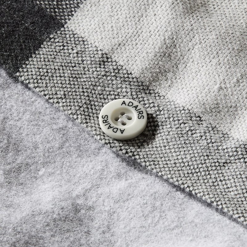 Super Soft Brushed Flannelette Silver Check Quilt Cover + Pillowcases