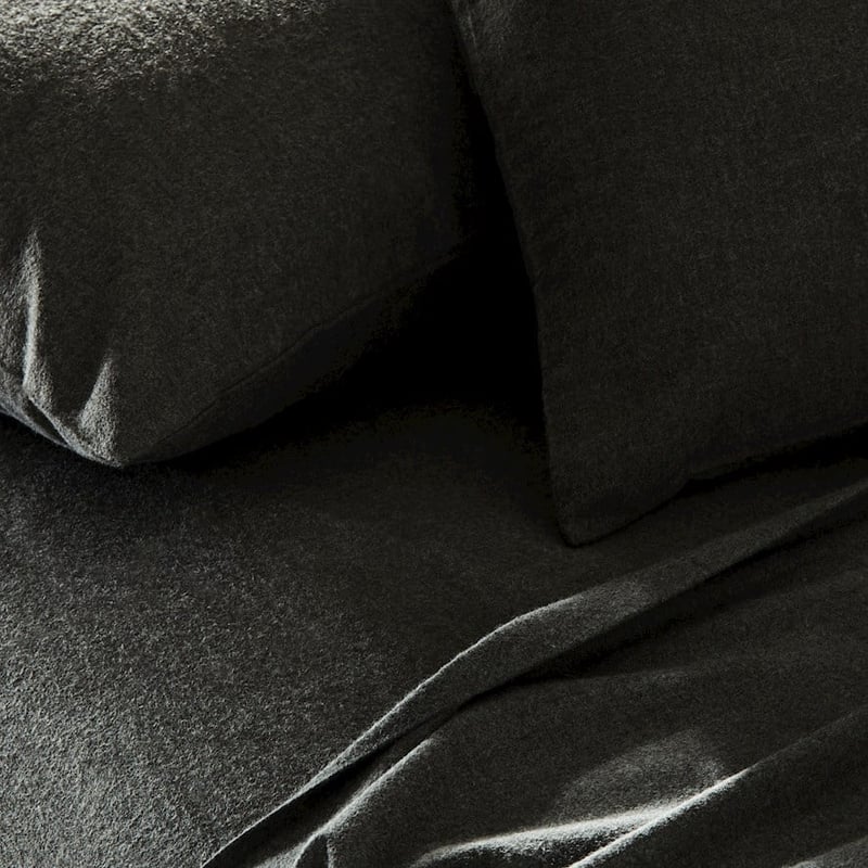 Super Soft Brushed Flannelette Charcoal Pillowcase