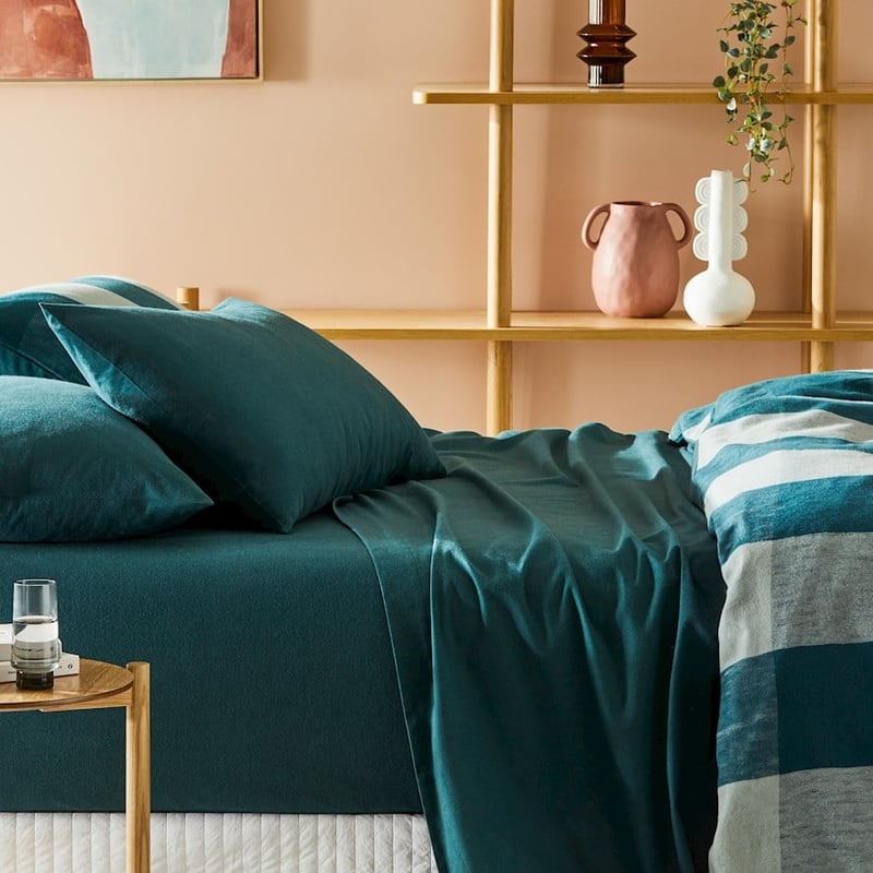 Super Soft Brushed Flannelette Pine Pillowcase