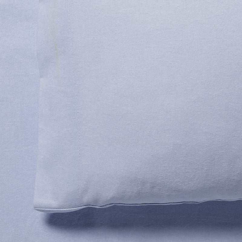 Plain Dye Flannelette Blue Sheet Set