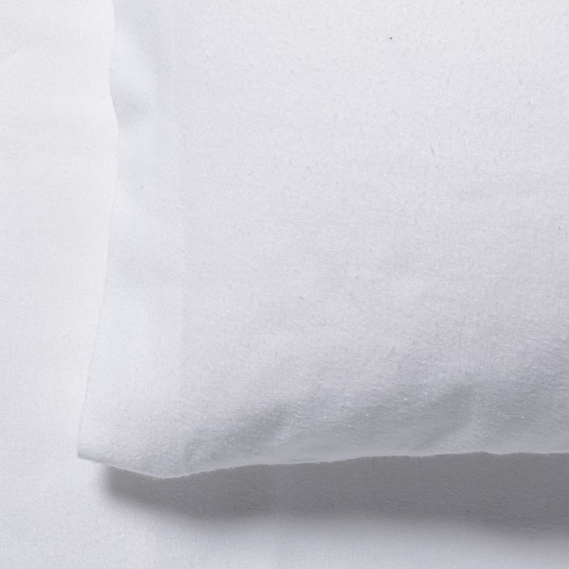 Plain Dye Flannelette White Sheet Set