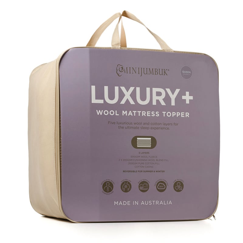 Luxury Wool Fitted Mattress Topper