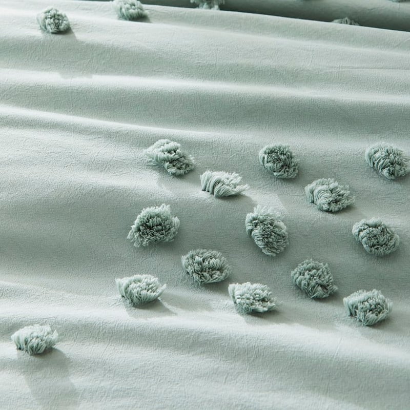 Logan Chenille Mint Quilt Cover Set + Separates
