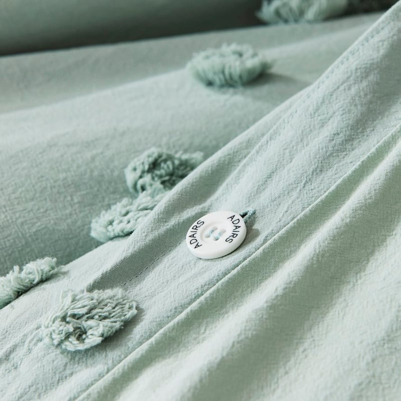 Logan Chenille Mint Quilt Cover Set + Separates