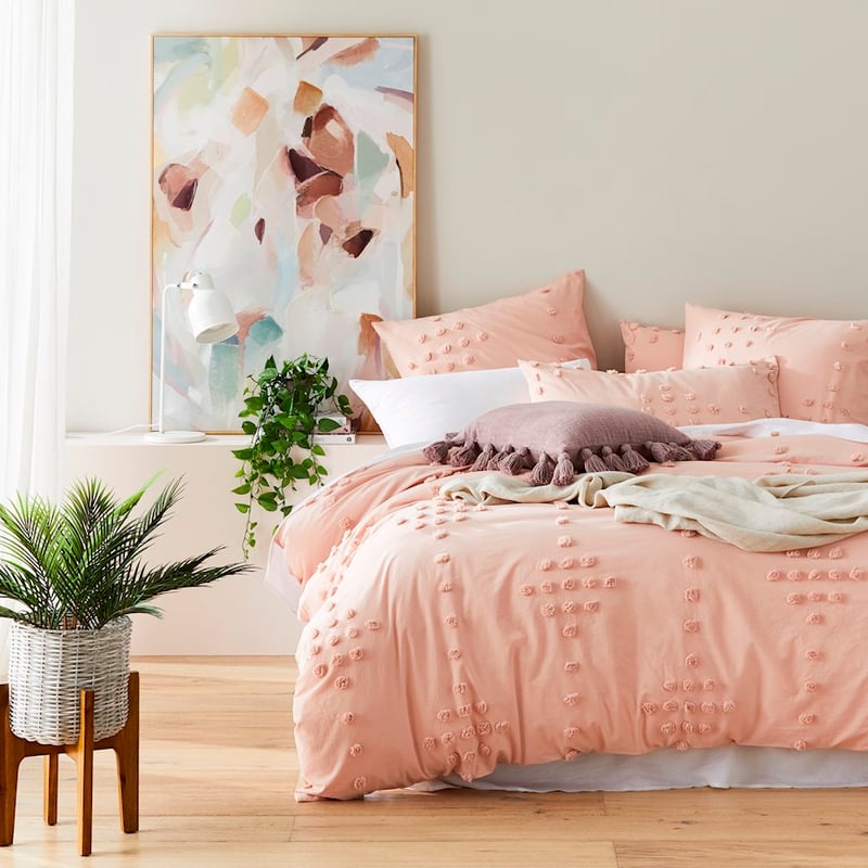 Logan Chenille Pink Quilt Cover Set + Separates