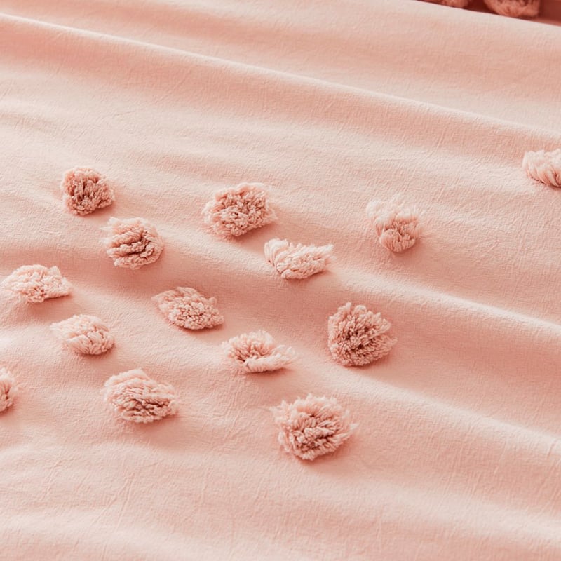 Logan Chenille Pink Quilt Cover Set + Separates