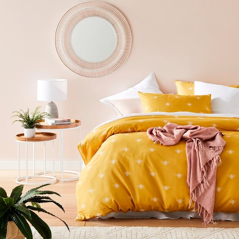 Bee Mustard Quilt Cover Set + Separates