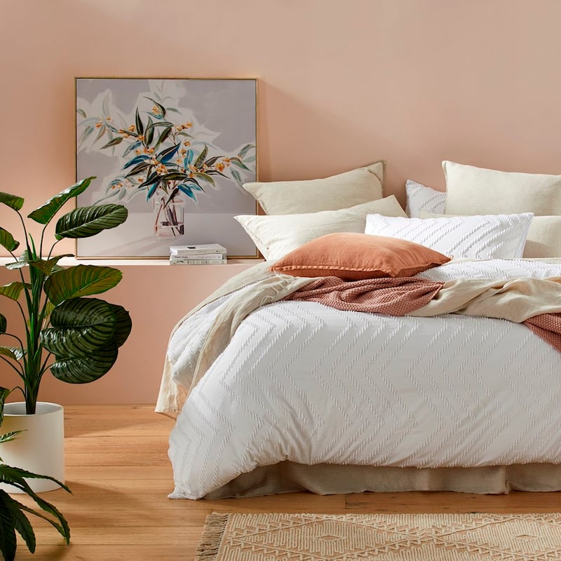 Aztec Microfibre White Quilt Cover Set + Separates