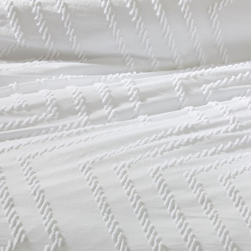 Aztec Microfibre White Quilt Cover Set + Separates