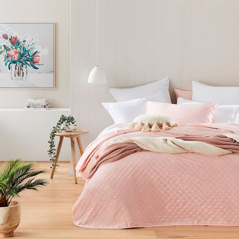 Zander Velvet Pink Coverlet Set + Separates