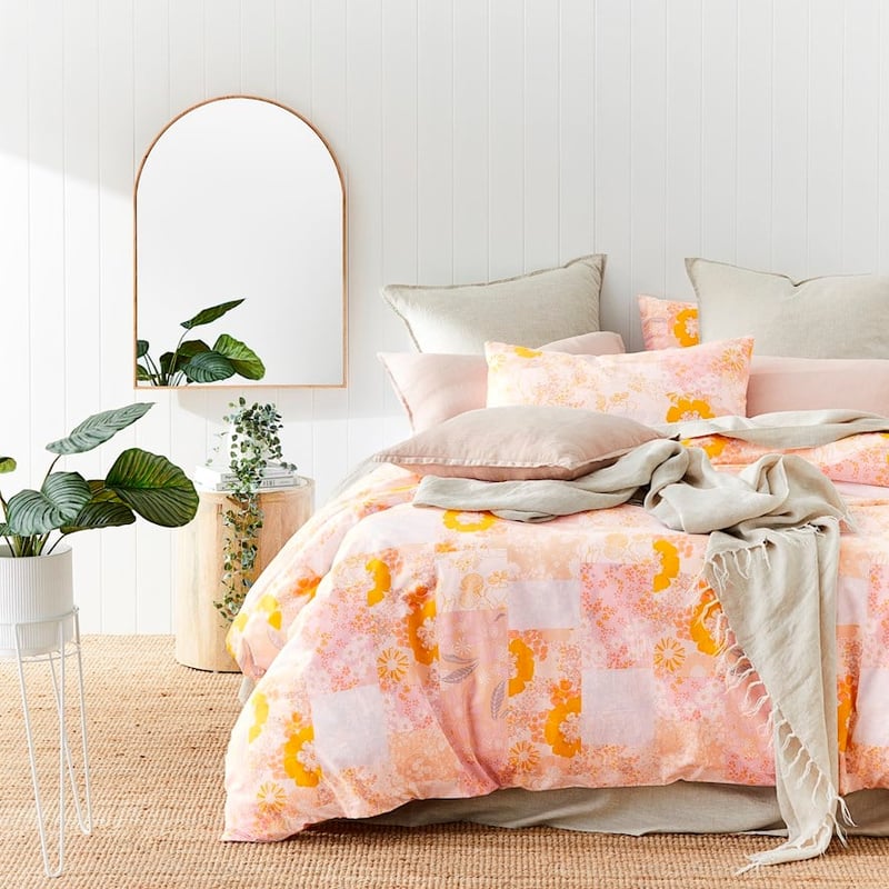Sophia Patchwork Mustard Quilted Quilt Cover Set + Separates