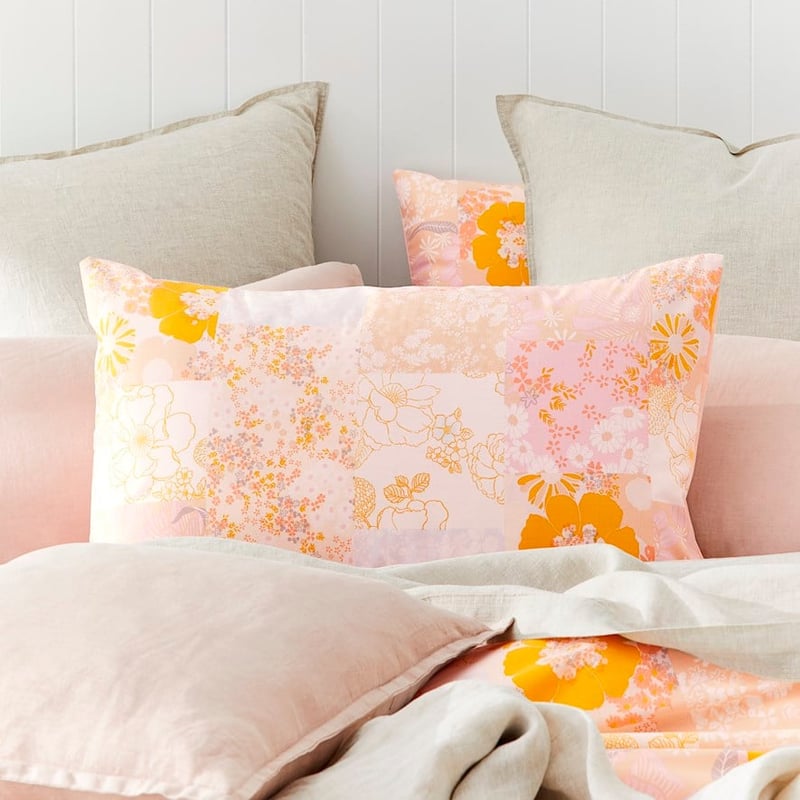 Sophia Patchwork Mustard Quilted Quilt Cover Set + Separates