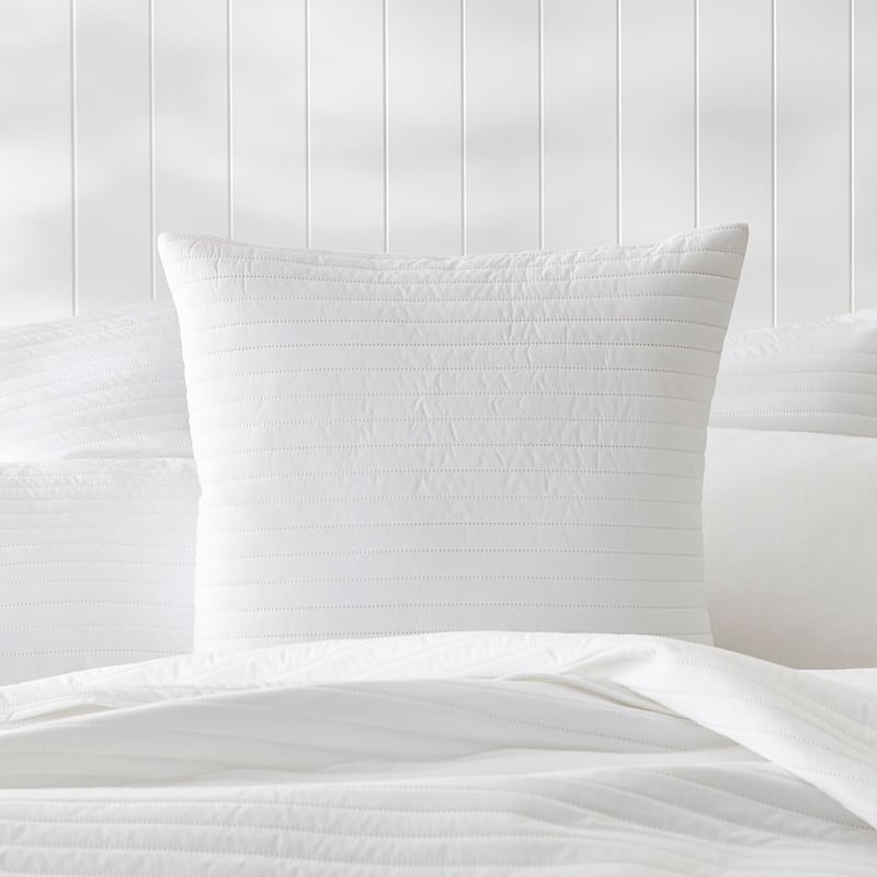 Maverick Microfibre White Quilted Coverlet Set + Separates
