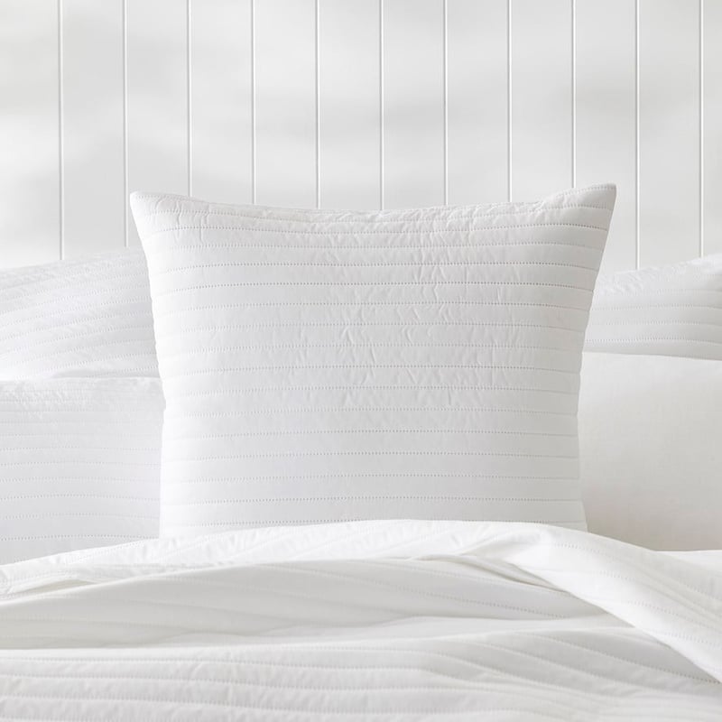 Maverick White Quilted Microfibre Pillowcase
