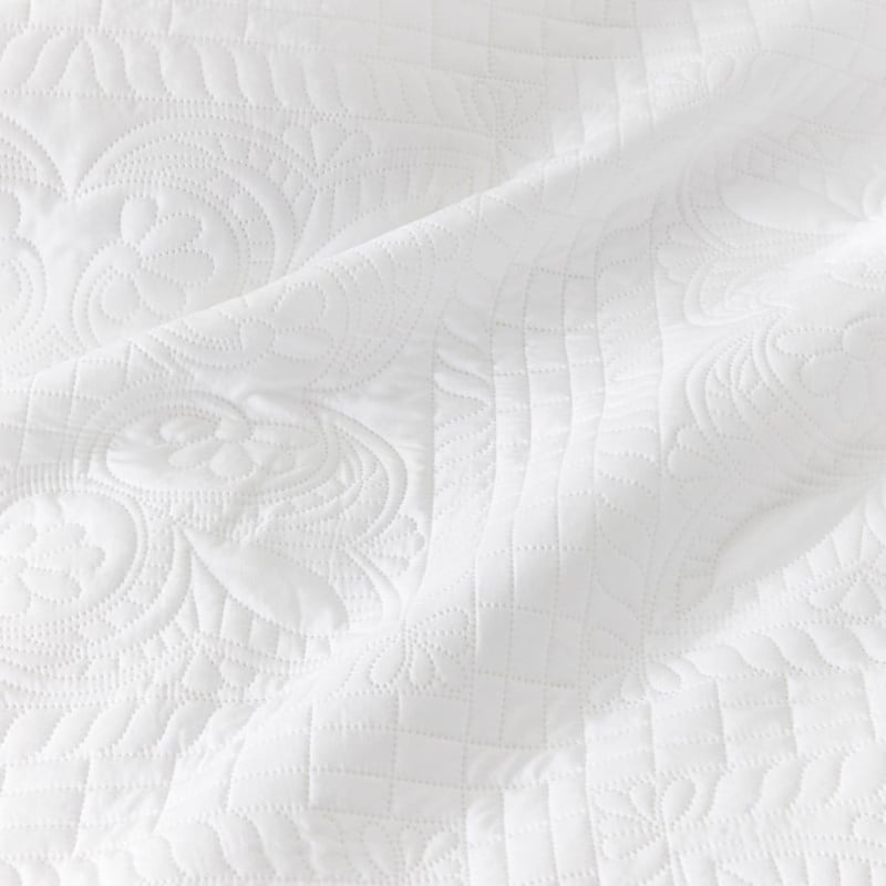 Mabel Microfibre White Quilted Coverlet Set + Separates