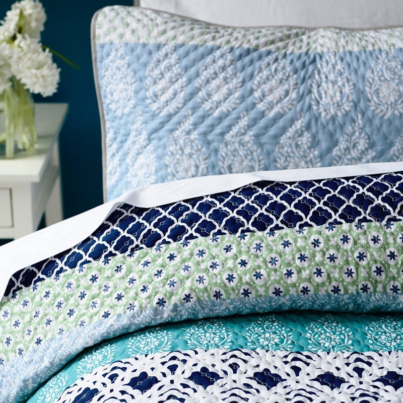 St Ives Blue Quilt Cover Separates