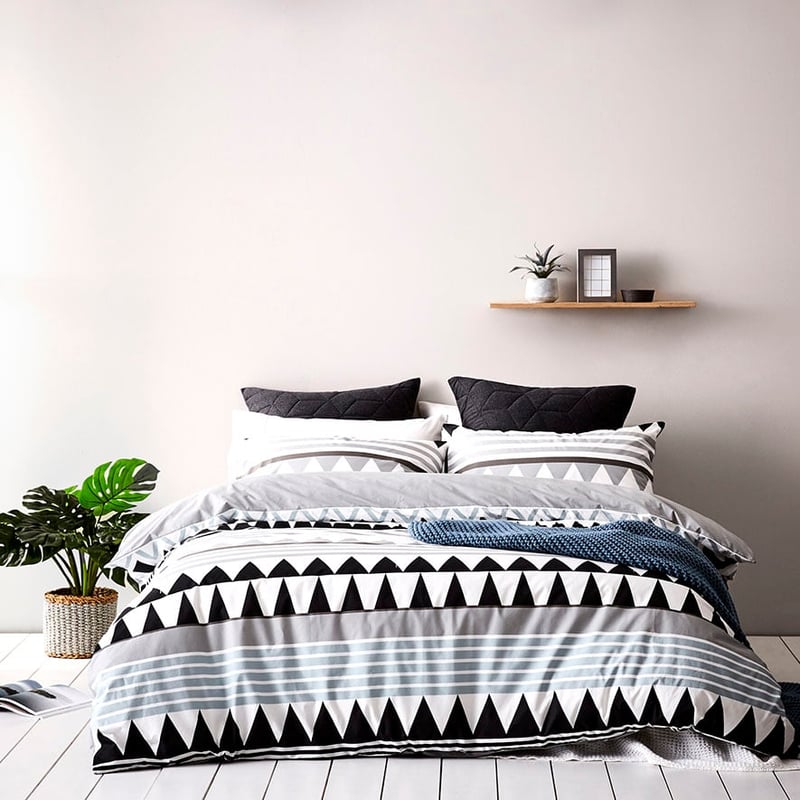 Ischia Charcoal Quilt Cover Set + Separates