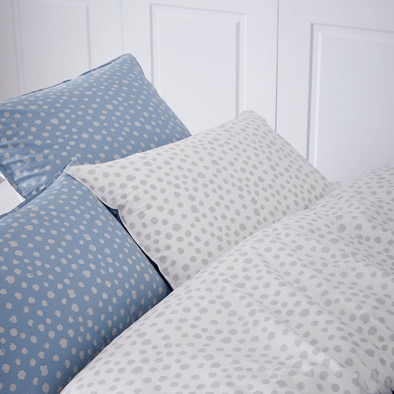 Polka Fleck Blue Quilt Cover Set + Separates