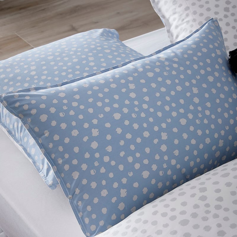 Polka Fleck Blue Quilt Cover Set + Separates