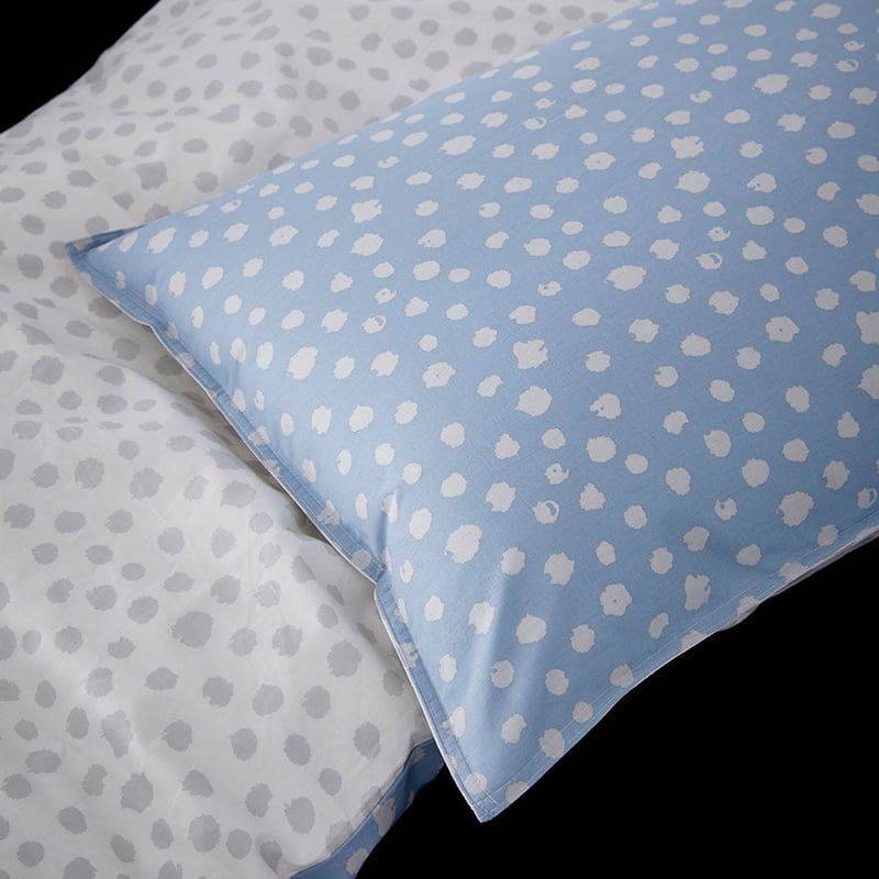 Polka Fleck Blue Quilt Cover Set + Separates