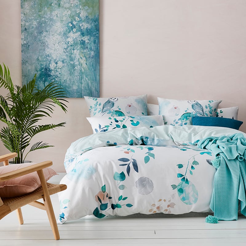 Alba Mint Quilt Cover Set + Separates