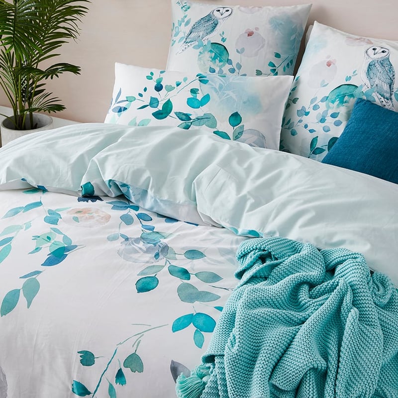 Alba Mint Quilt Cover Set + Separates