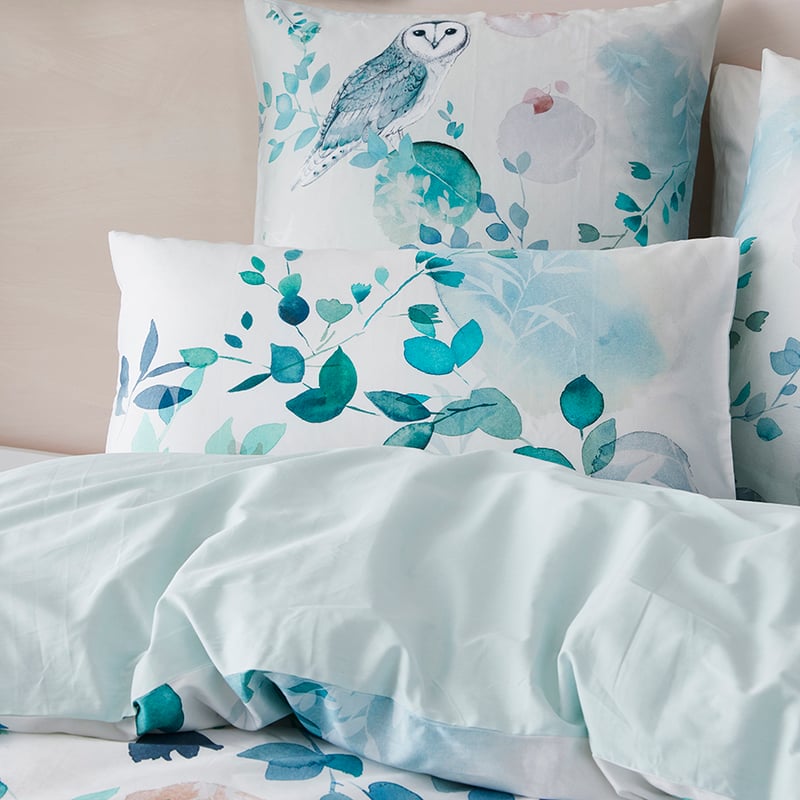 Alba Mint Quilt Cover Set + Separates