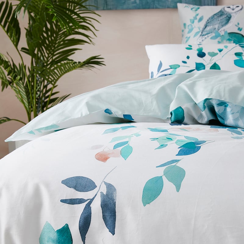 Alba Mint Quilt Cover Set + Separates