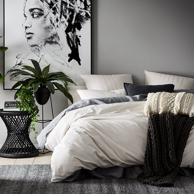 Austin Chambray Cotton Natural Quilt Cover Separates