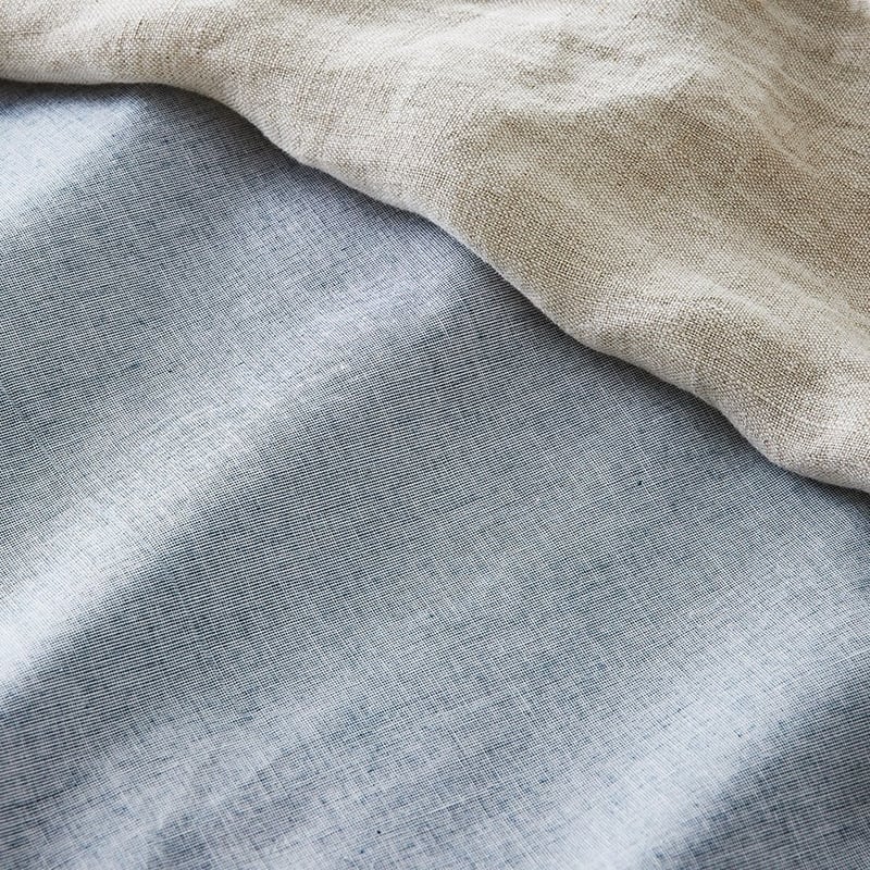 Austin Chambray Cotton Teal Quilt Cover Separates